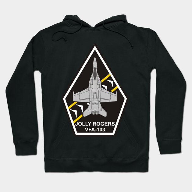 VFA-103 Jolly Rogers - F/A-18 Hoodie by MBK
